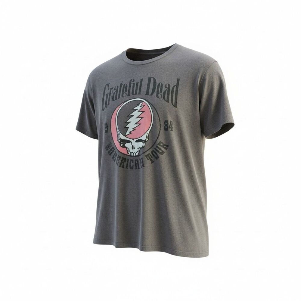 Grateful Dead Steal Your Face North American Tour T-Shirt XL Gray Cotton